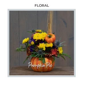 Image of the Pumpkin Pie floral arrangement from Trig's Floral.