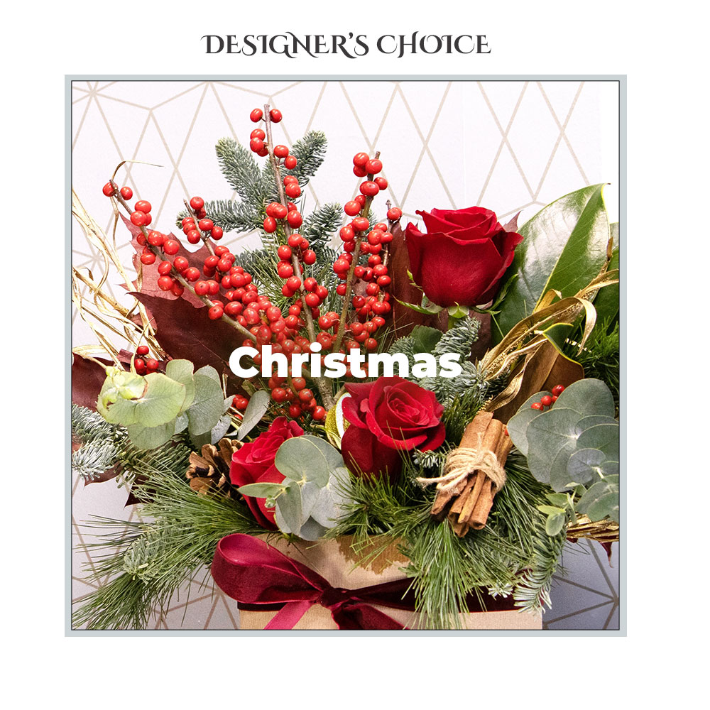Trig's Floral and Home Designer's Choice floral arranagment item for Christmas or New Year's florals.