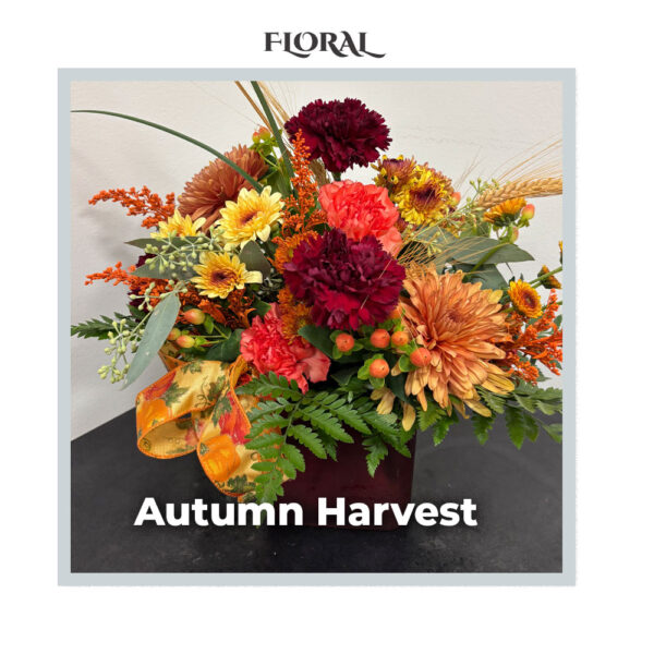 Image of the deluxe Autumn Harvest arrangement from Trig's Floral and Home