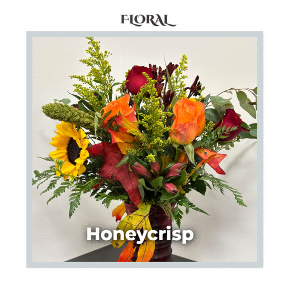 Image of the deluxe Honeycrisp arrangement from Trig's Floral and Home