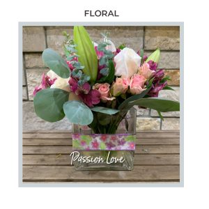 Image of the Passion Love arrangement from Trig's floral and Home for Mother's Day