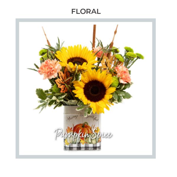Image of the Pumpkin Spice floral arrangement from our Trig's Floral and Home department.