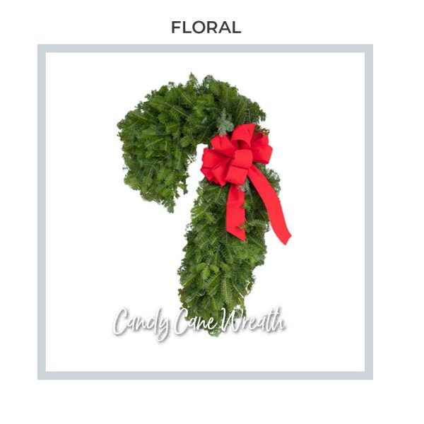Image of the Trig's Floral and Home Holiday Candy Cane Wreath