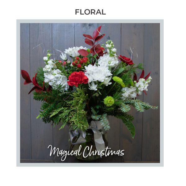 Image of the Magical Christmas floral arrangement by Trig's Floral and Home.