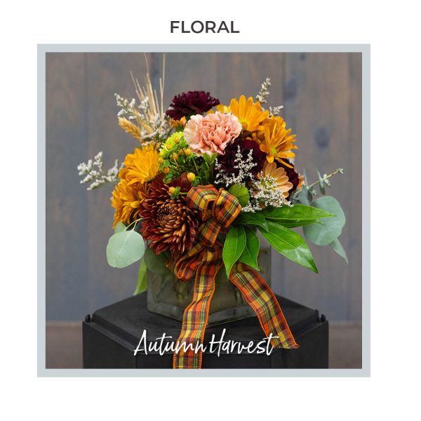 Image of the Fall Trig's Floral and Home Autumn Harvest arrangement.